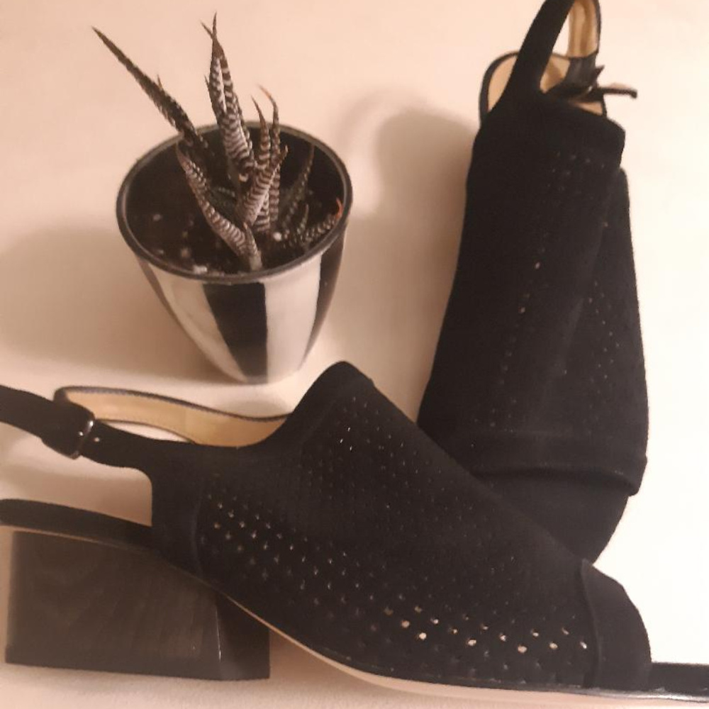 Neiman Marcus Suede Sandal
